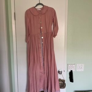 Son de Flor Style Pink Linen dress, size XS